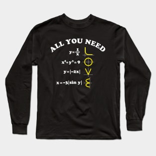 All You Need Is Love Funny Math Graph Long Sleeve T-Shirt